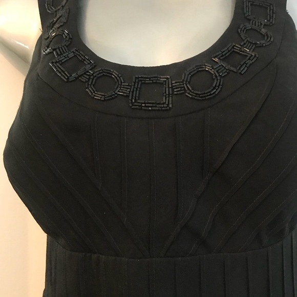 NEW JONES NY 100% SILK HALTER MIDI DRESS BLACK SIZE 8 - Picture 2 of 11